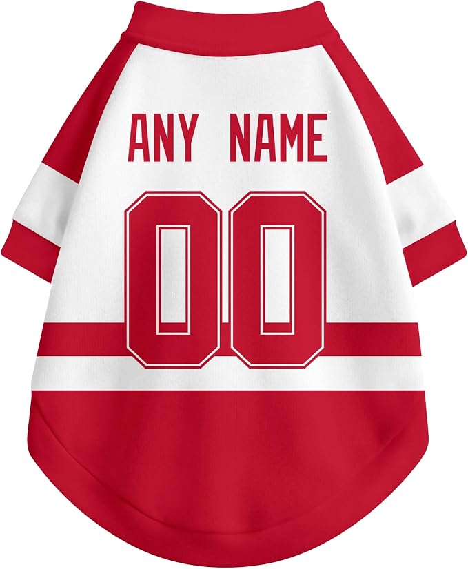 Detroit Dog Clothes Personalized Pet T Shirt for Dogs Gift | Custom Name Number Jersey Style Pet Shirt for Dog