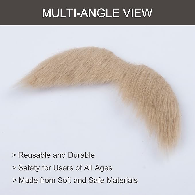 Fake Mustache for Men Classic Halloween Self Adhesive Fake Beard Novelty Stick On Fake Mustaches