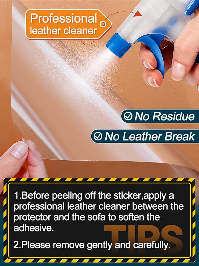 Acostop 10 Pack 17"x11.8" Cat Scratch Furniture Protector for Leather Couch | Easy to Remove Anti-Scratch Couch Protector from Cat, No Pins