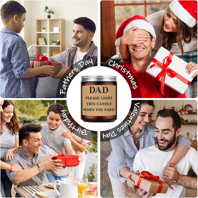 Fathers Day Dad Gifts from Daughter Son,Christmas Birthday Gifts for Step Dads Father in Law Him Bonus Daddy,Gift for Men Papa Grandpa Uncle Stepdad lavende Scented Candles