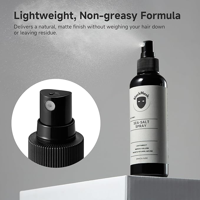 BlackMask Sea Salt Spray for Men – Volume & Texture, Lightweight Hold, Effortless Style