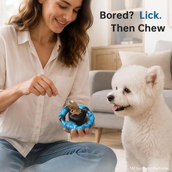 Pamlulu Small Dog Chew Toy, Tough Squeaky Puppy Chew for Small Breeds, Rubber and Nylon Design, Indoor and Outdoor Play, Birthday Gift