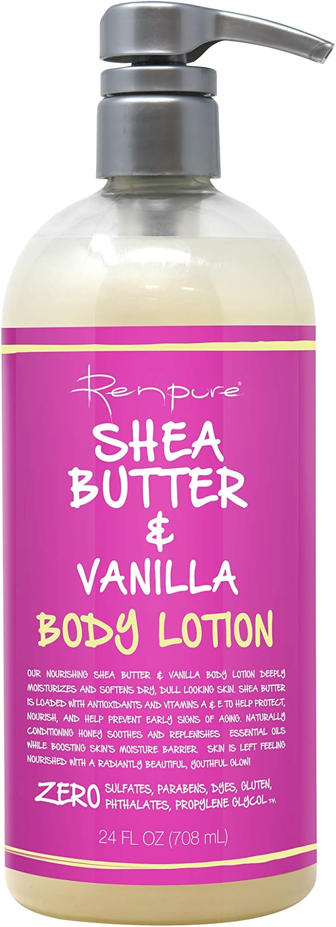 Renpure Shea Butter & Vanilla Body Lotion, 24 fl oz