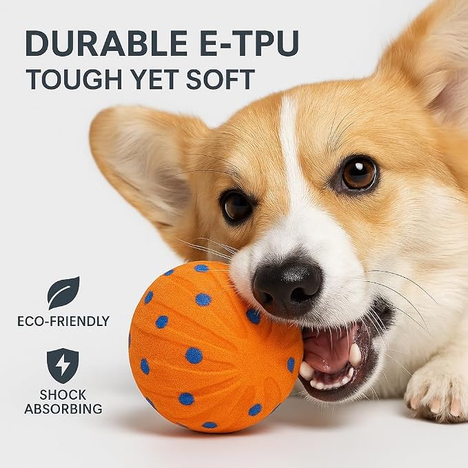 Interactive Dog Toy for Medium & Large Dogs – Smart Automatic Ball with Rolling & Bouncing Modes, Durable E-TPU, USB-C Rechargeable, Indoor & Outdoor Play