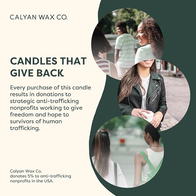 Calyan Wax Co. Mahogany & Cashmere 3 Wick Scented Candle - 43 Hour Burn - Luxury 3 Wick Soy Candles - Clean Soy Wax Candles - Long Lasting Large Glass Jar Candle for Home - 14.9oz