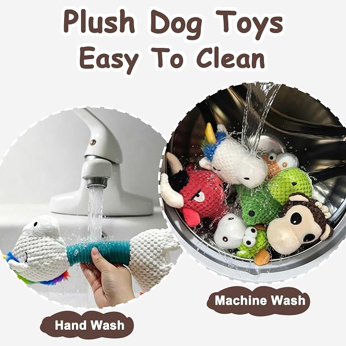 Squeaky Plush Dog Toys, Cute Animal Pet Toy for Small Dogs, Pony