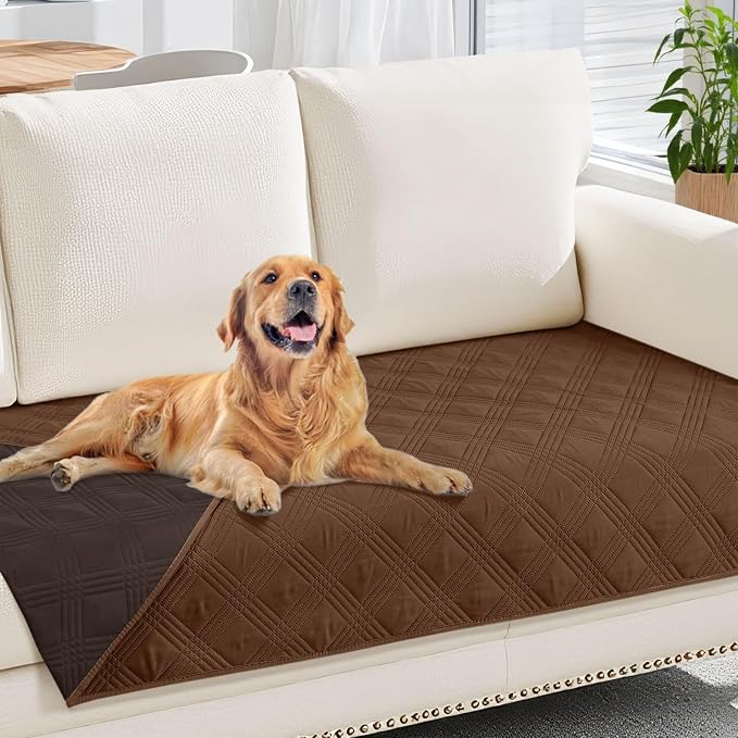 Waterproof Reversible Dog Blanket, Soft Couch Cover for Dogs Washable | Dual-Sided Waterproof Pet Bed Blanket, Resist Stains Spills & Pet Hair, Practical Furniture Protector For Pets, Size 30"x70"