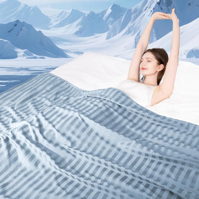 Elegear Double-Sided Cooling Blanket for Hot Sleepers, Twin, Arc-Chill 3.0 | Q-Max>0.5 Cooling Fabric, Absorbs Heat to Keep Body Cool, Breathable Summer Blankets for Night Sweats & Menopause, 59"x79"