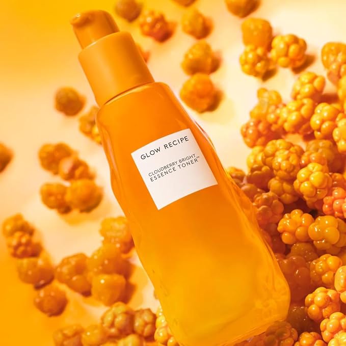 Glow Recipe Cloudberry Brightening Toner + Essence Skincare - CoQ10 Face Toner to Strengthen Skin Barrier + Hydrating Rice Water, Vitamin C, E & 5% Glycerin to Soften & Even Skin Tone (75ml)
