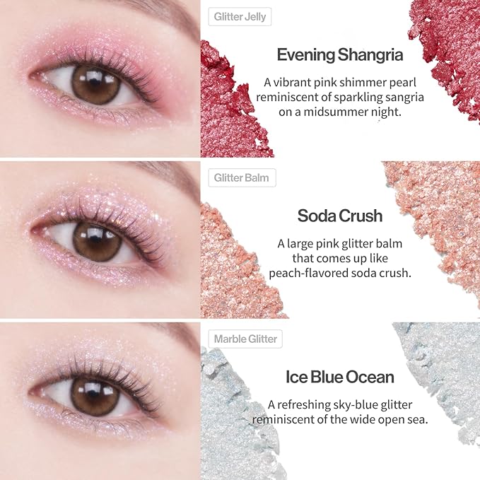 UNLEASHIA Glitterpedia Eye Shadow |Palette|Eye Makeup|Point Makeup Vegan|Cosmetics|Korean Cosmetics|Daily|matte|glitter|shimmer|pearl|daily|party|sparkling… (NO.7 All of Peach Ade)