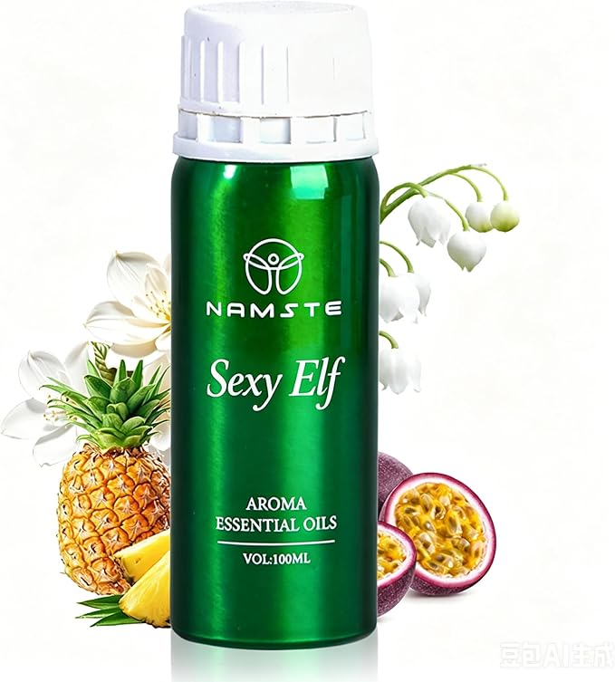 Diffuser Essential Oil 100ml, Sexy Elf Tropical Fruit & Jasmine Oil Blend | Fruity Aroma Long-Lasting Woody Musk Scent for Bedroom & Living Spaces & Home