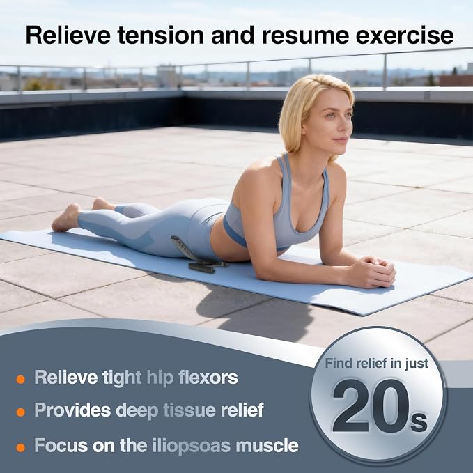 Psoas Release Tool-Hip Flexor Release Tool Fully Adjustable for Iliacus,Waist Pain Sciatica,Back&Posture Relief,Massage Hook and Trigger Point Massage Tool