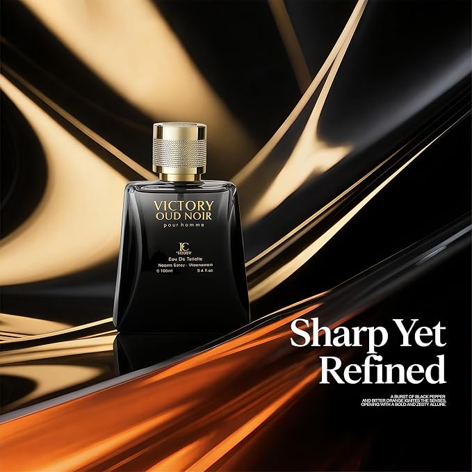 AFLUXE Victory Oud Noir | Oud Cologne For Men with Black Pepper & Citrus | Long-Lasting Eau de Toilette | Gift Set for Him