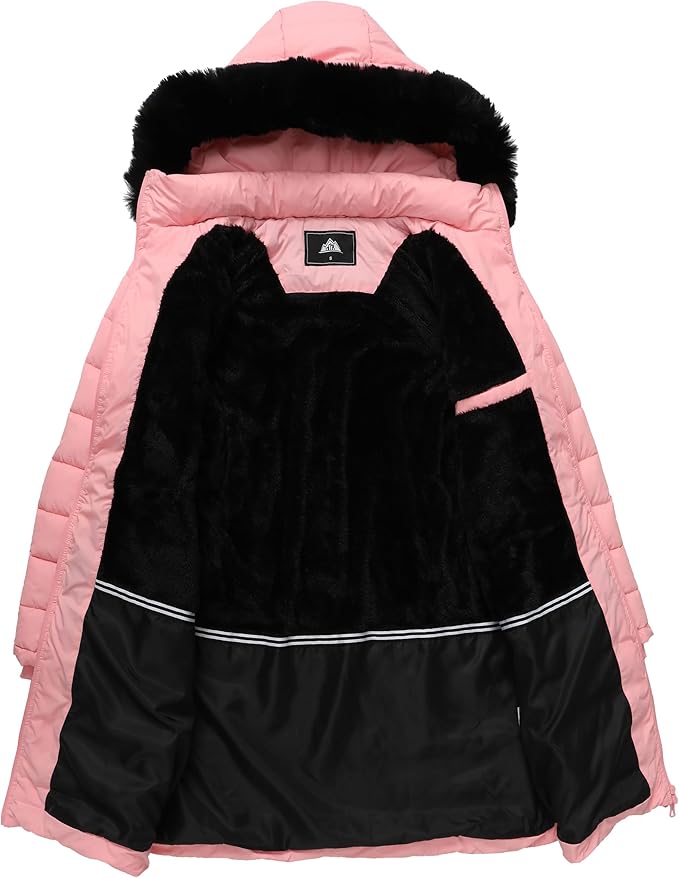 GOLDLADIES Women's Waterproof Long Down Jacket,Warm Winter Hooded Puffer Coat Thickened for Hiking Outdoor