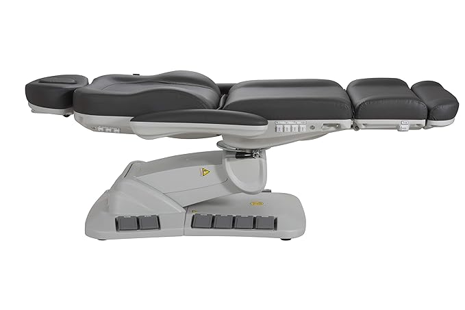 Silver Fox - Facial Chair for Esthetician, Electric Spa Treatment Chair with 4 Motors, Professional Beauty Bed, Adjustable Salon Treatment Table with 240° Rotation - 2246EB, Gray