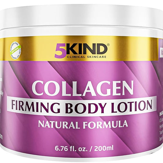 Collagen Cream 6.76 Fl Oz- Natural Collagen Body Lotion for Firmer & Conditioned Skin - Crepe Skin Firming Cream - Collagen Lotion for Women & Men - Crepey skin repair treatment by 5kind