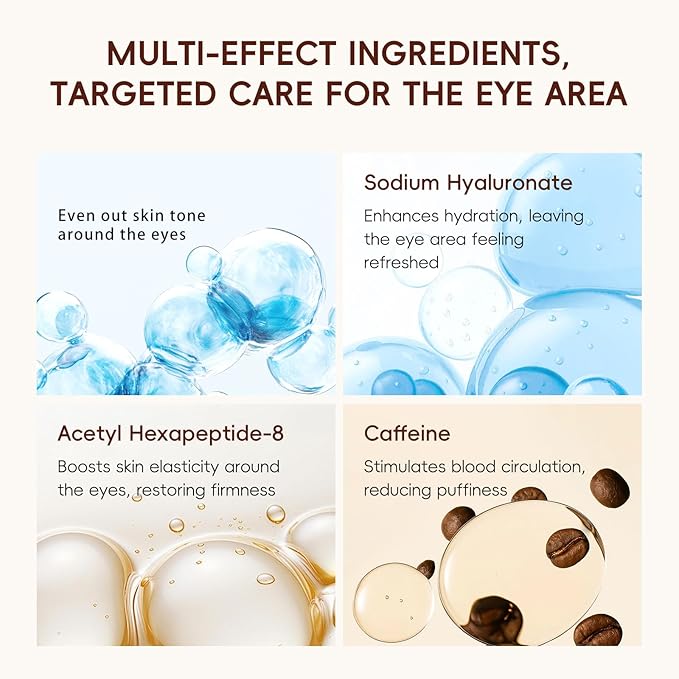 AKARY 94.4% Triple Rice Ferment Complex Under Eye Pathes 10PCS, Moisturizing, Firming, Glowing, Deeply Nourishing & Radiant Eyes Skin Gel Eye Masks for Dark Circles, Wrinkles, Eye Bags & Puffy Eyes