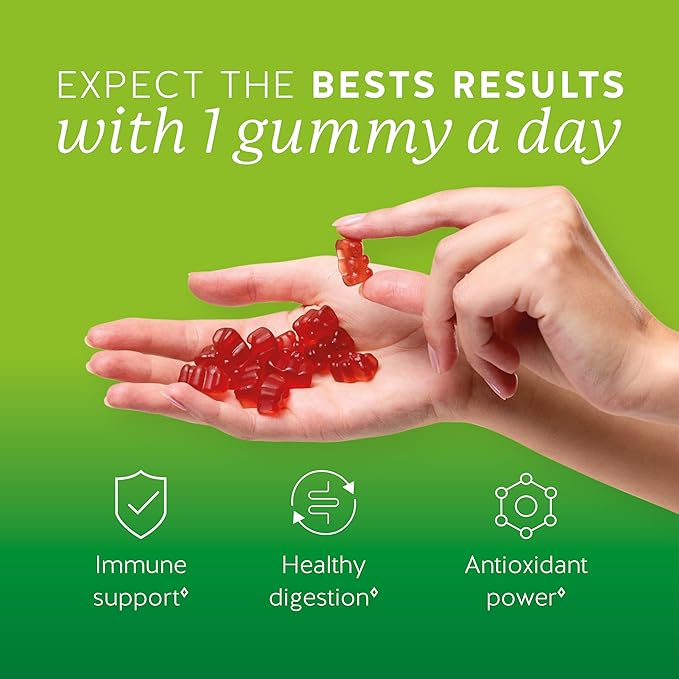 Bears with Benefits Apple Cider Vinegar Gummies – Metabolism & Detox Support with Vitamins B6, B12, Iodine & Folic Acid – Vegan. Balanced Gut (60 Gummies)