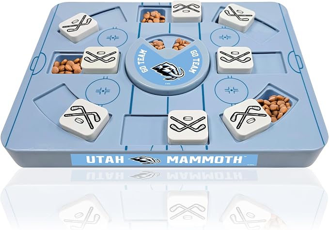 Pets First NHL Utah Mammoth Large Puzzle Toy, New Size, Interactive Dog Treat & Slow Feeding Toy