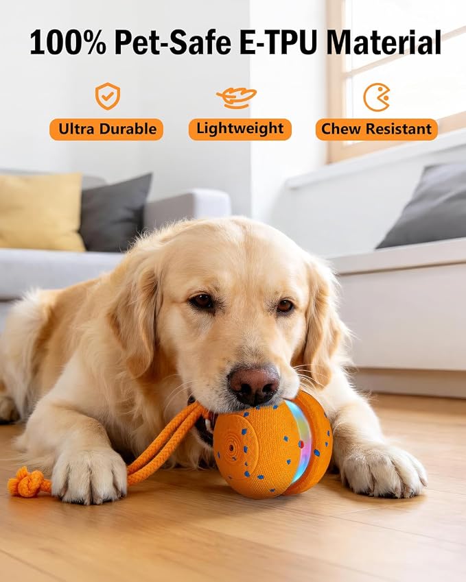 osou Interactive Dog Toy, Automatic Moving Dog Ball Toy with 2 Speed Modes | Random Rolling Path, Motion-Activated, Auto-off, Pet-Safe ETPU Shell, for Small Medium Large Dogs and Most Dog Personalities