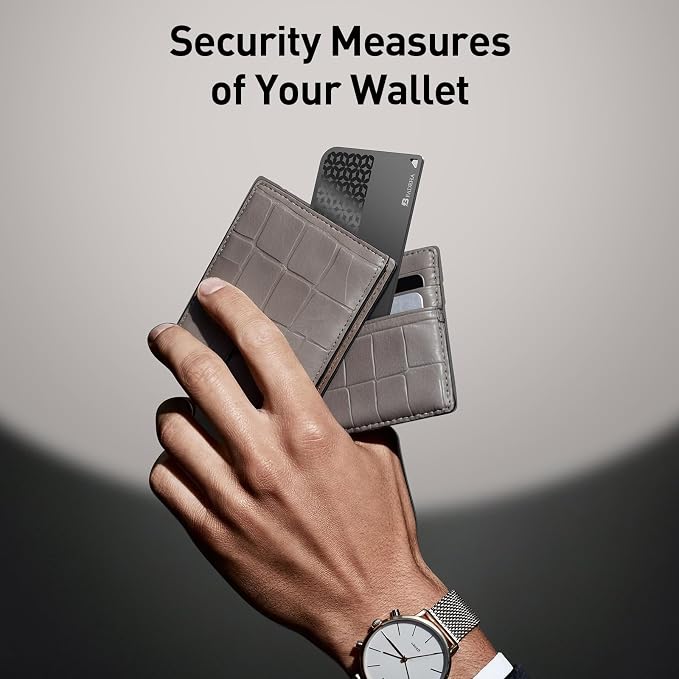 2026 Apple MFi Certified Wallet Tracker Smart Card for Find My iPhone Ultra Thin Air Tracker Tag for Travel, 5 Years+ Staying Power, IP69 Waterproof, Key Finder & Item Locator for Keys, Bags, Passport