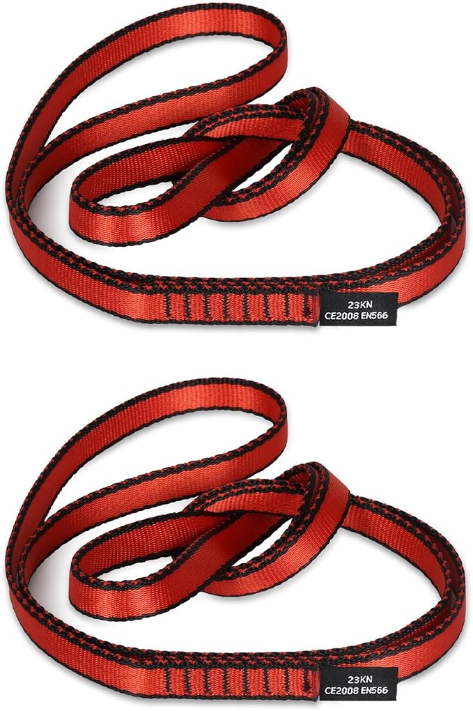 18MM Nylon Climbing Sling Runner 23KN CE2008/EN566 Strong Webbing Straps for Rock Climbing,Mountaineering, Rappelling, Swing, Yoga Hammock etc