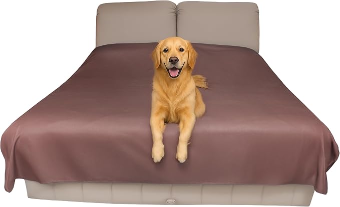 Thin Reversible Waterproof Protective Cover or Liner for Bed or Couch (Twin Size, 90 x 55 inch), for Dogs and Cats, Babies; Incontinence, Dirt, Drool