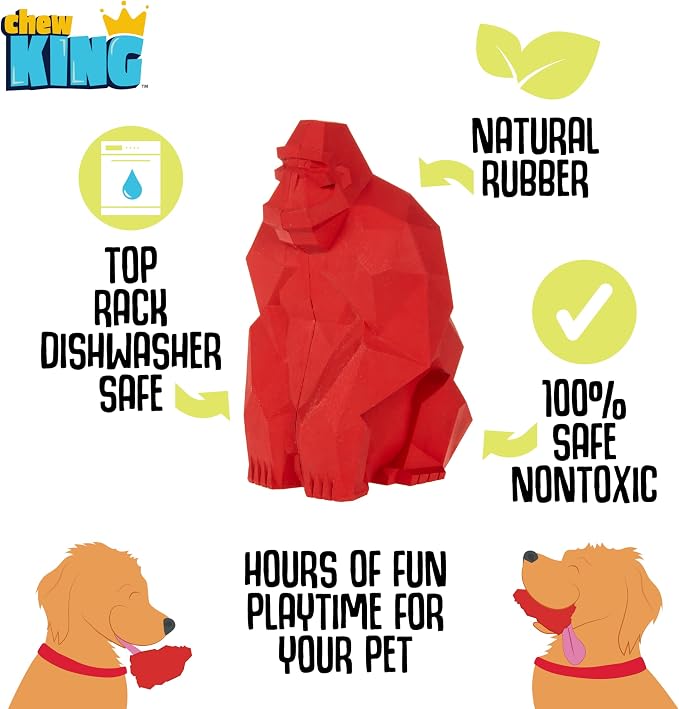 Chew King by Mammoth Large Happy Gorilla Dog Toy