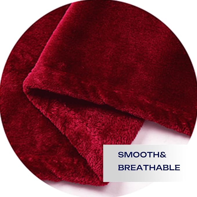 Red Fleece Plush Throw Blanket 50"x60"for Couch Sofa Fuzzy Cozy Flannel | Super Soft Lightweight Microfiber Blanket for Bed Chair bedroom Home Decor All Season,Birthday Gifts for Women Mom Adult