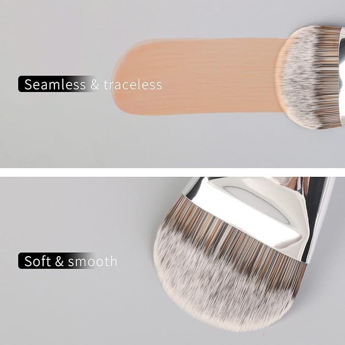 Liquid Foundation Brush, Flat Foundation Brush for Liquid Makeup, Make up Brush for Liquid Foundation, Flat Makeup Brush for Foundation, Makeup Brushes Foundation - White, 820