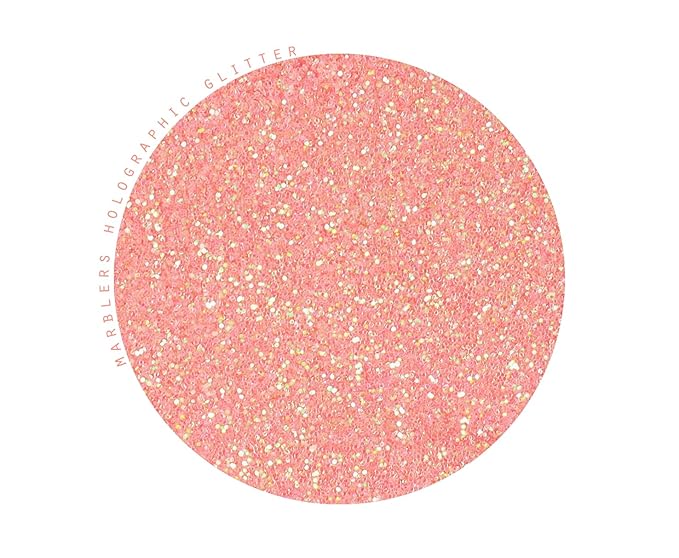 MARBLERS Holographic Face & Body Glitter [Rainbow Pink] 0.18oz (5g) | Fine | Non-Toxic | Vegan | Cruelty-Free | Festival, Rave & Party Makeup | Eye, Hair, Nail Polish, Eyeshadow | Nail Art | Gel Nail