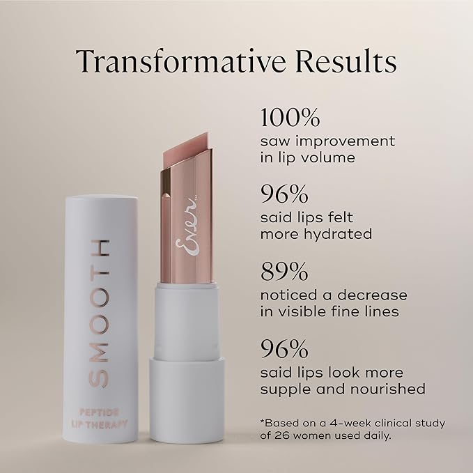 EVER Peptide Lip Therapy — Clear (Tint-Free Balm with Peptides & Moisturizing Botanical Oils)