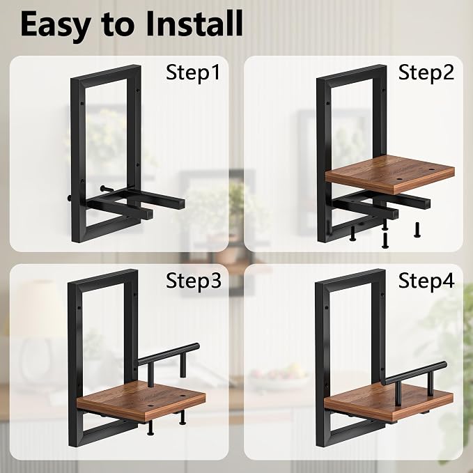 Sbosbo Floating Shelves for Wall Plant Shelf Indoor Wall Mounted Shelves | Wall Planters for Indoor Floating Plant Shelves for Bedroom, Living Room, Kitchen, Office, Bathroom Decor (3 Pack)