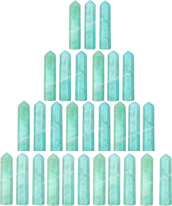 Amazing Gemstone Crystal Points Bulk Healing Crystals & Stones - Premium Single Terminated Healing Wand Point Bulk Crystals for Crafts, Crystal Grid, DIY Work