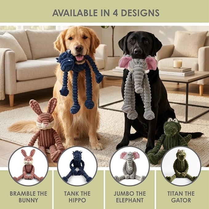 NANDOG My BFF Jumbo The Elephant Dog Toy XL, Large Soft Squeaky Toys