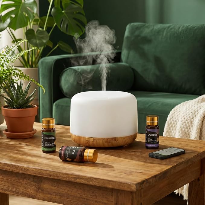 Essential Oils by SACATR Natural Essential Oil Set -12 Essential Oils Gift Set for Diffuser, Massage, Fragrance Oil Scent for DIY Candle and Soap Making (12 * 5ML)