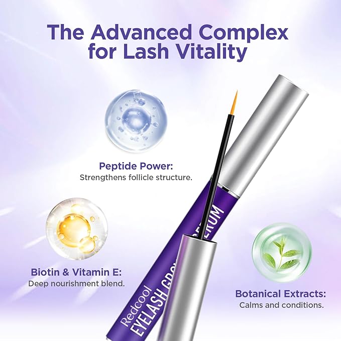 Lash Serum | Advanced Eyelash Growth Formula with Nourishing Botanical Extracts, Gentle Eye Treatment for Longer, Fuller & Thicker Natural Lashes, Vegan & Cruelty-Free