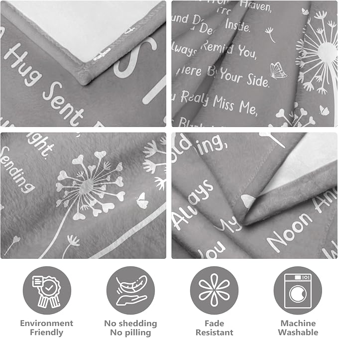 Memorial Gifts, Sympathy Gifts for Loss of Loved One, Blanket 60" x 50" | Bereavement Gifts, Grief Gifts for Women, Memorial Gifts for Loss of Mom Dad