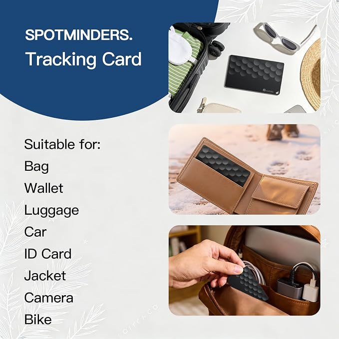 2026 Apple MFi Certified Wallet Tracker Smart Card for Find My | Ultra Thin Air Tracker Tag for Travel, 5 Years+ Staying Power, IP69 Waterproof, Key Finder & Item Locator for Bags, Passport