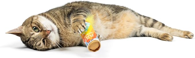 Huxley & Kent Plush Crinkle Catnip Cat Toy, Fuzzy Soft Seltzer