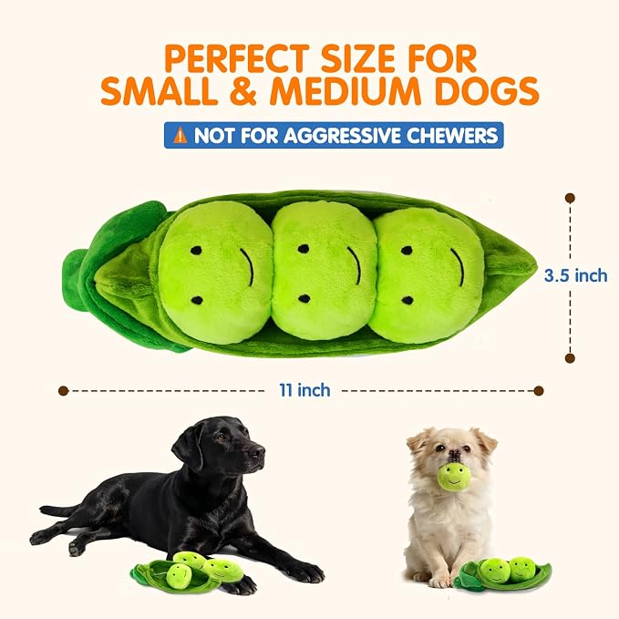 Hide and Seek Dog Toys Squeaky Pea Balls for Small Medium Dogs