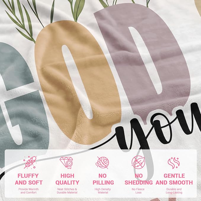COMFAR Christian Gifts for Women Faith, Inspirational/Religious/Spiritual Gifts for Adults, Soft Throw Blankets for Women/Men, Personalized Blankets for Adults 40"x 50"