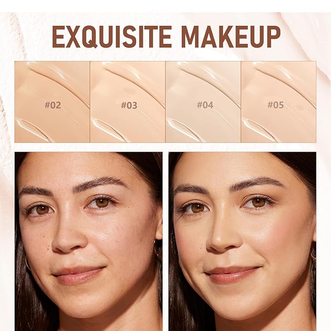 2Pcs Long-Lasting Concealer Foundation Stick, Face Foundation Contour Stick，Creamy Full Coverage, Hydrating Olive & Camellia Formula for Dark Circles & Blemishes (4# WHEAT)