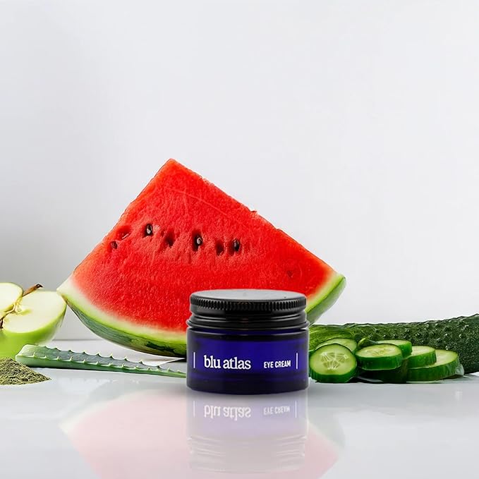 Blu Atlas Brightening Eye Cream for Men with Vitamin C, Shea Butter & Peptides – Anti-Aging Under Eye Moisturizer Reduces Dark Circles, Puffiness & Bags and Helps Repair Skin Barrier – 0.5 oz