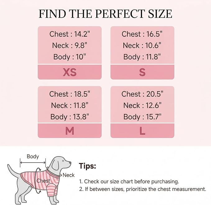 Soft Dog Shirt for Small Medium Dogs, Breathable Pet Clothes for Puppy Girl Boy, Stretchy Cotton Dog Tshirts, Fits Beagles, Dachshund, Bichon, Green Stripe-L