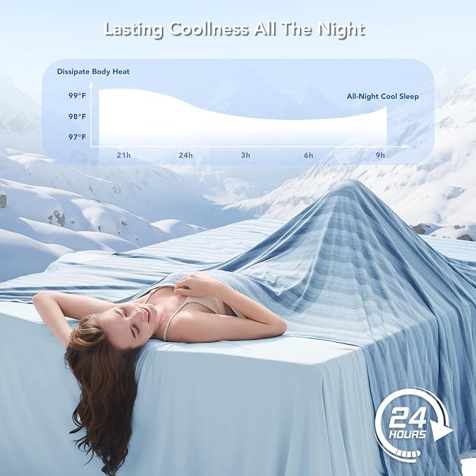 Cooling Blanket for Hot Sleepers Cold Summer Blanket Throw 60"x90" | Cold Summer Bed Blanket Keeps Cool for Night Sweats, Soft Lightweight Breathable Sofa Blankets for Kid Adults