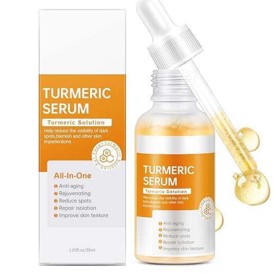 Turmeric Serum for Face, 30 ML/ 1 PCS Anti Aging Turmeric Facial Serum, Turmeric Oil, Moisturizes & Firms Skin, Reduces Wrinkles & Fine Lines, Skin Care Essence for Dryness, Hydrates Face