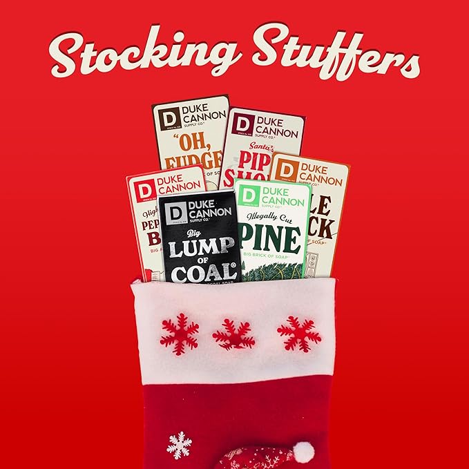 Duke Cannon Holiday Limited-Edition Santa's Pipe Smoke Big Brick of Soap - 10oz Bar, Triple Milled, Supports U.S. Veterans