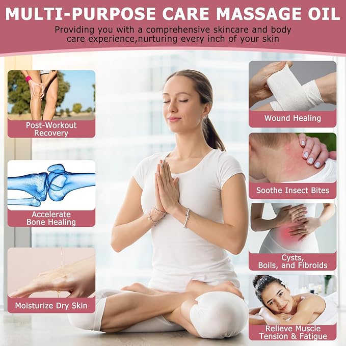 Organic Poke Root Castor Oil – 2 fl oz (60ml) Natural Lymphatic Support Massage Oil, Soothing Relief for Cysts, Boils, Breast, Fibroids, Swollen Lymph Nodes & Joint – Deep Tissue Drops