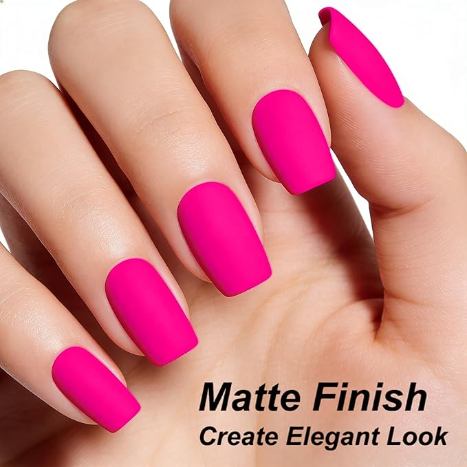 YTD Likomey Gel Nail Polish,15ml Hot Pink Soak Off Nails Gel,Salon Home DIY Nail Art Manicure Vivid Vibrant Neon Pink Fall Winter UV Color Varnish,CS025